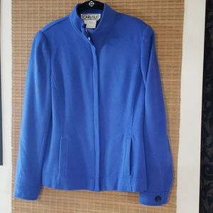 Blue Carlisle Angora wool jacket soft! 10